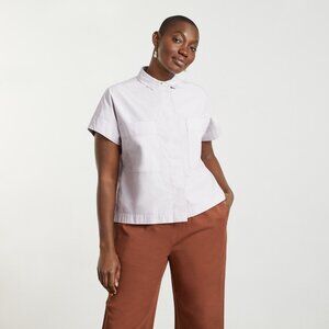 Everlane Short-Sleeve Box Shirt Purple - Size L, Lavender